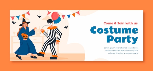 Free Vector costume party template design