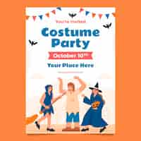 Free vector costume party template design