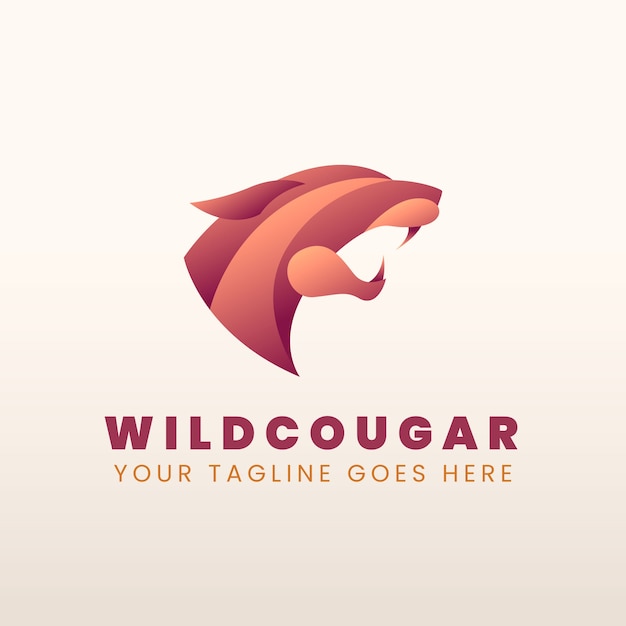 Cougar branding logo template