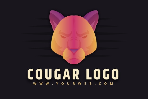 Free vector cougar branding logo template