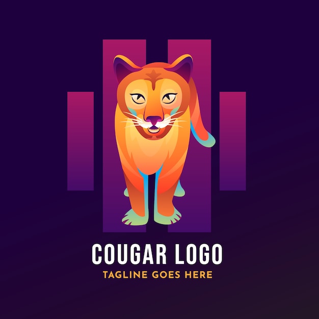 Cougar branding logo template