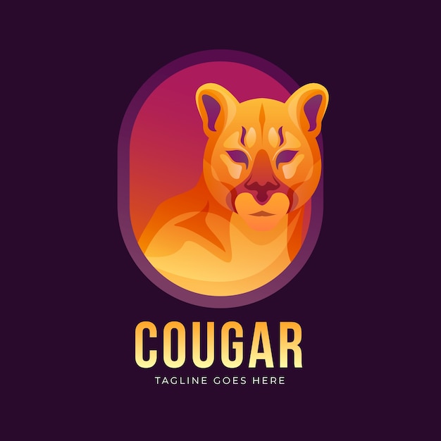 Cougar branding logo template