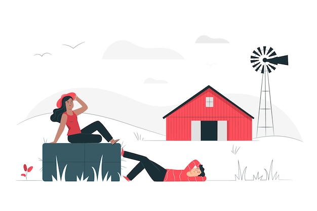 Free Vector countryside illustration concept