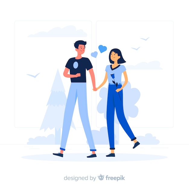 Couple concept illustration