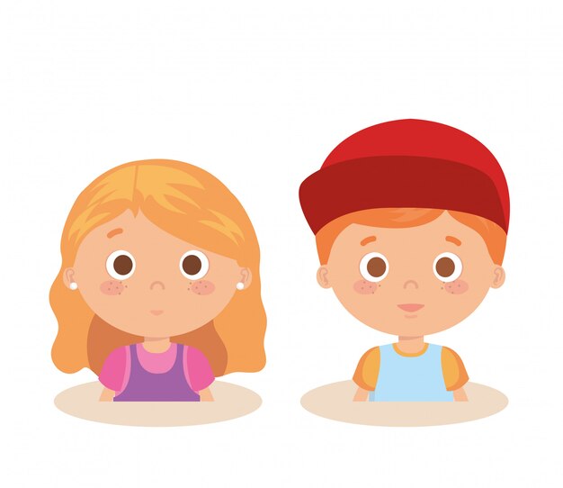 Couple little kids characters