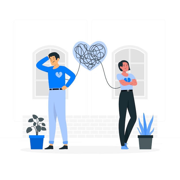 Free Vector couple stress concept illustration