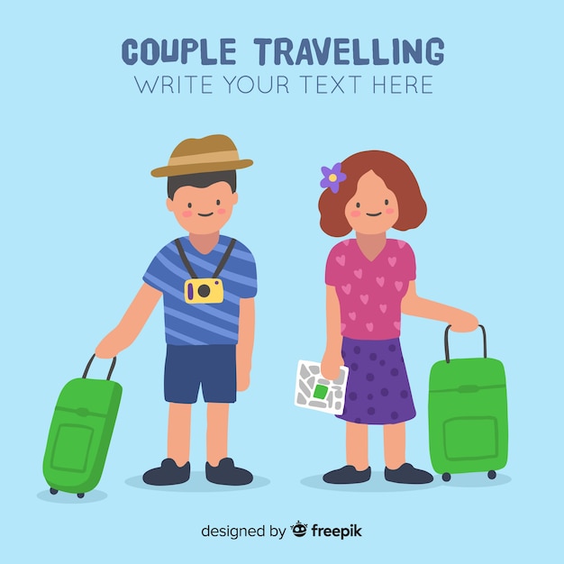 Couple traveling