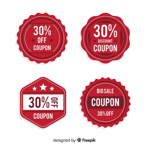 Coupon sale label set