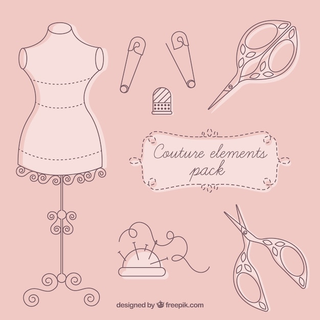 Free Vector couture elements