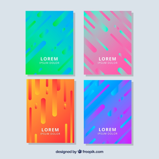 Covers collection with colors and lines