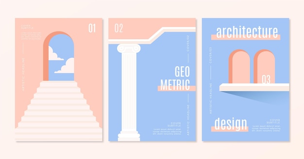 Free Vector covers minimal architecture set