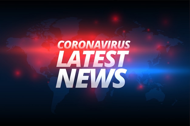 Covid-19 coronavirus latest news banner concept design