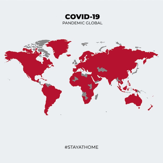 Covid-19 Map World with afected countries