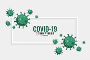 Free vector covid-19 novel coronavirus banner with virus cells