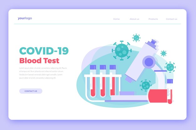 Covid-19 test landing page