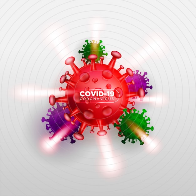 Covid Coronavirus in Real 3D Illustration concept to Describe about Corona Virus attack