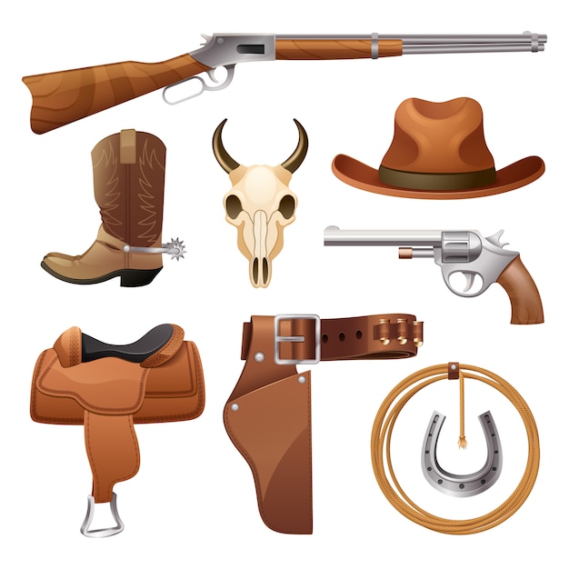 Cowboy elements set 