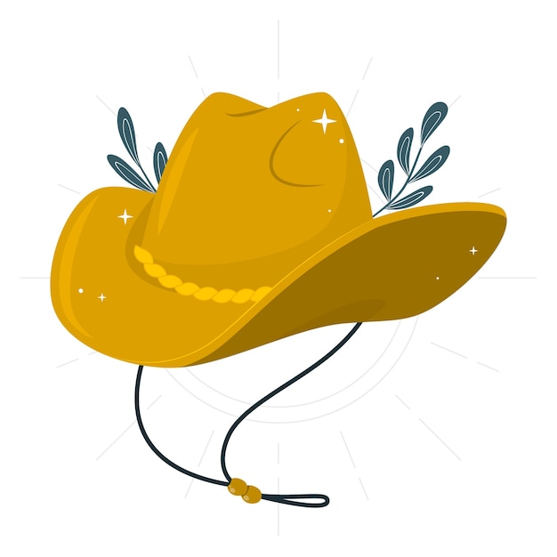 Cowboy hat concept illustration