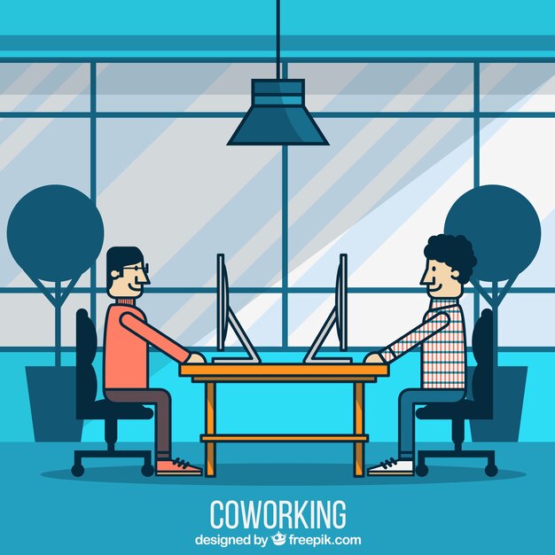 Coworking concept illustration