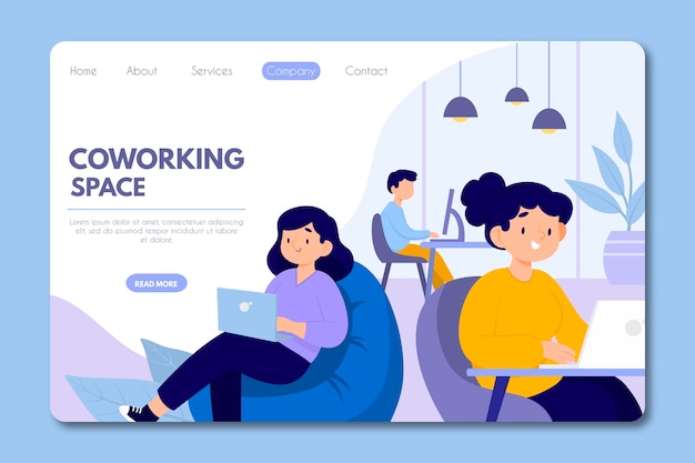 Coworking landing page