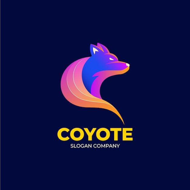 Coyote branding logo template