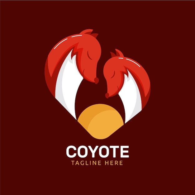 Coyote branding logo template