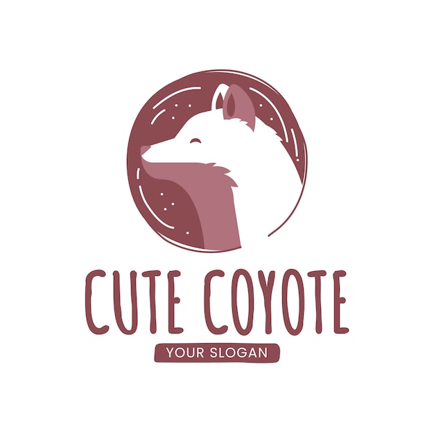 Coyote branding logo template