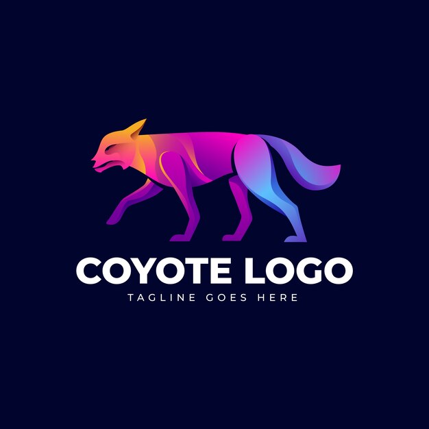 Coyote branding logo template