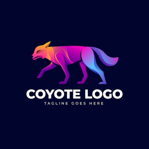 Coyote branding logo template