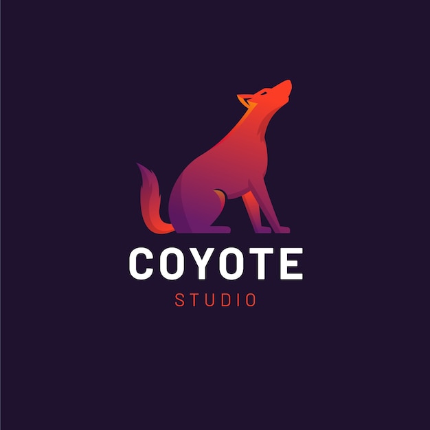 Coyote branding logo template