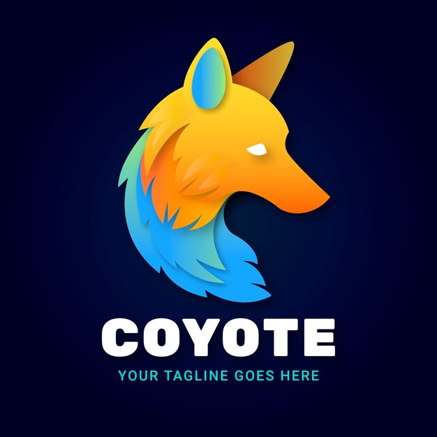 Coyote branding logo template