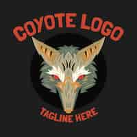 Free vector coyote branding logo template