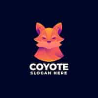 Free vector coyote branding logo template