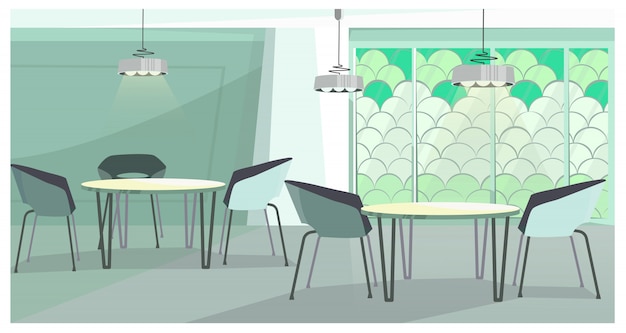 Free vector cozy cafe with modern design illustration