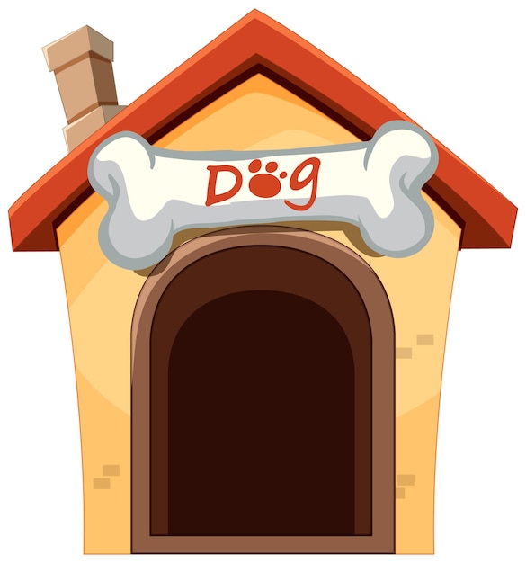 Free vector cozy cartoon doghouse illustration