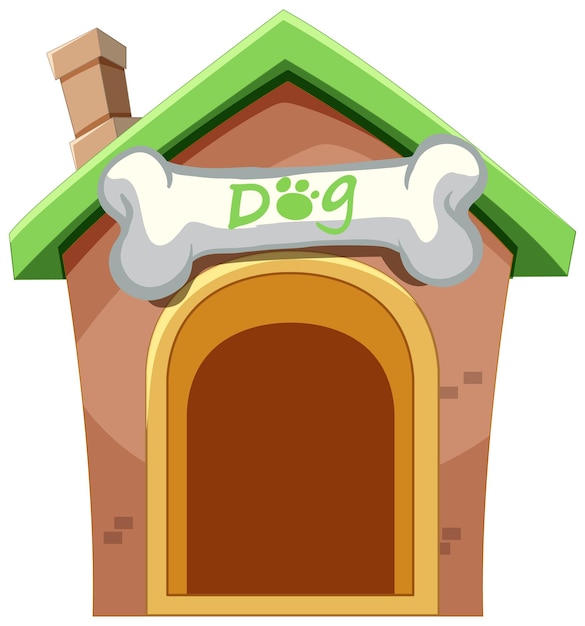 Free vector cozy cartoon doghouse illustration