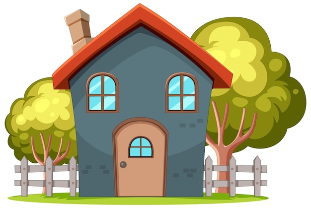 Free Vector cozy cartoon family home illustration