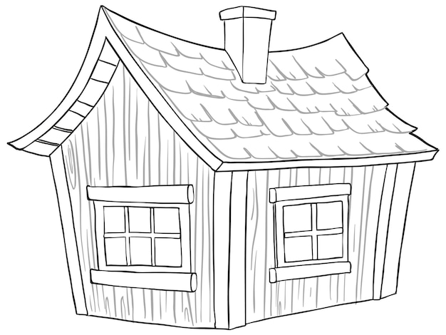 Free Vector cozy cottage vector illustration