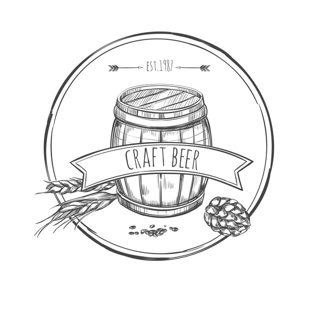 Craft Beer Sketch Concept