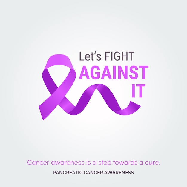 Free Vector crafting a cure vector background pancreatic cancer initiative