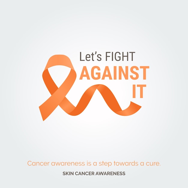 Free vector crafting a cure vector background skin cancer initiative