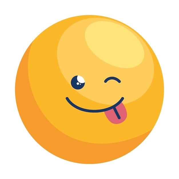 Free vector crazy emoji comic character icon