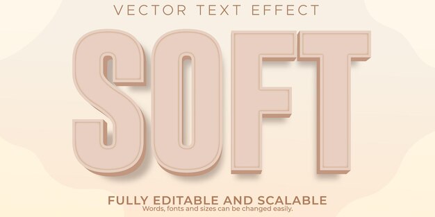 Cream color text effect, editable trend 2022 and soft text style