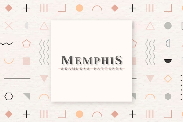 Free Vector cream memphis background