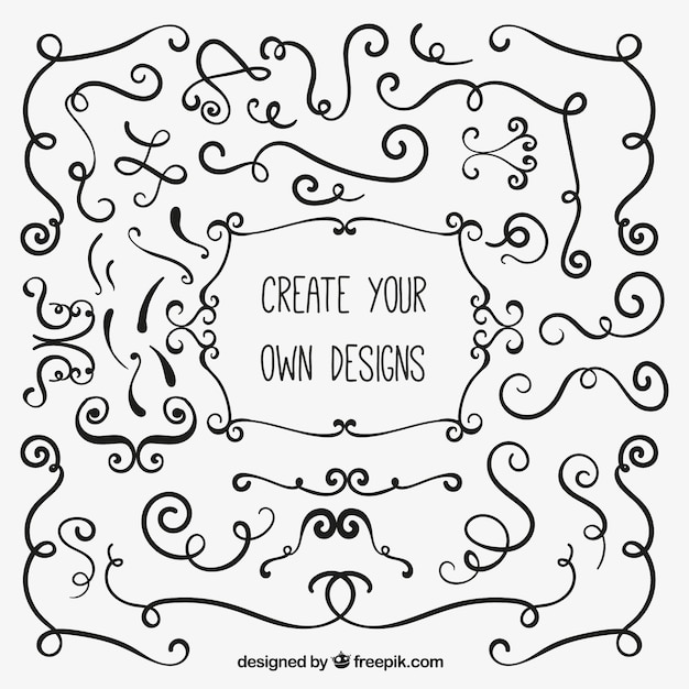 Free Vector create your own ornamental designs