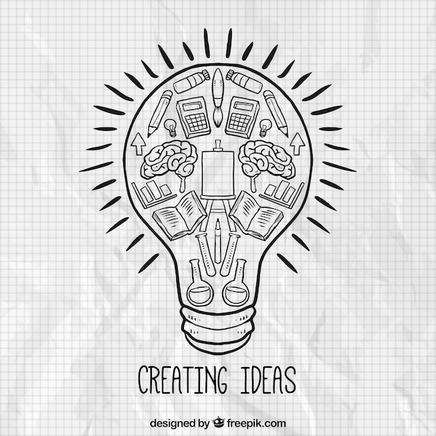 Free Vector creating ideas concept