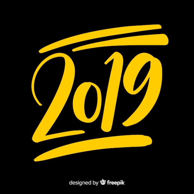 Creative 2019 lettering background