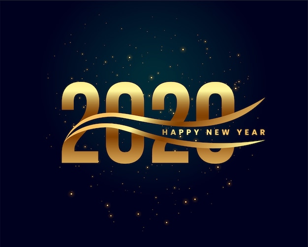 Creative 2020 happy new year golden background 