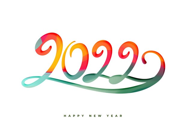 Creative 2022 typographic new year background