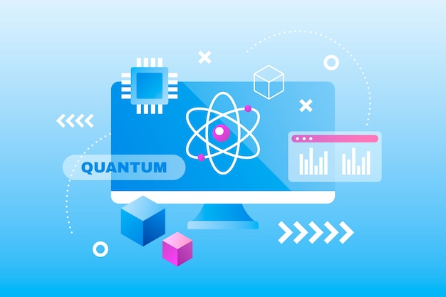 Creative abstract quantum illustration